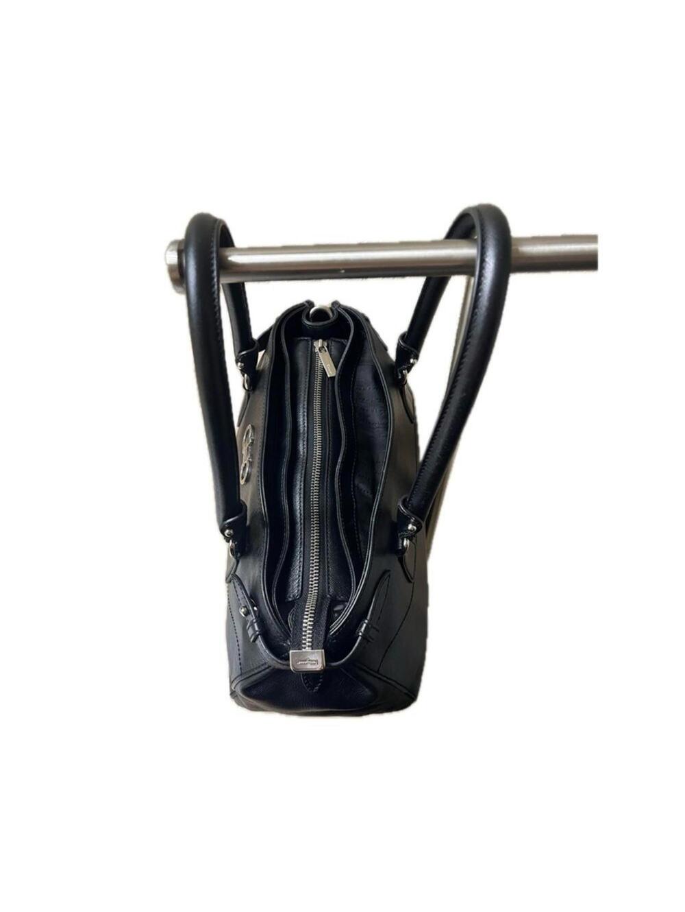 Salvatore Ferragamo Gancini Shoulder Bag GG-21D940 Black Leather - Picture 5 of 14